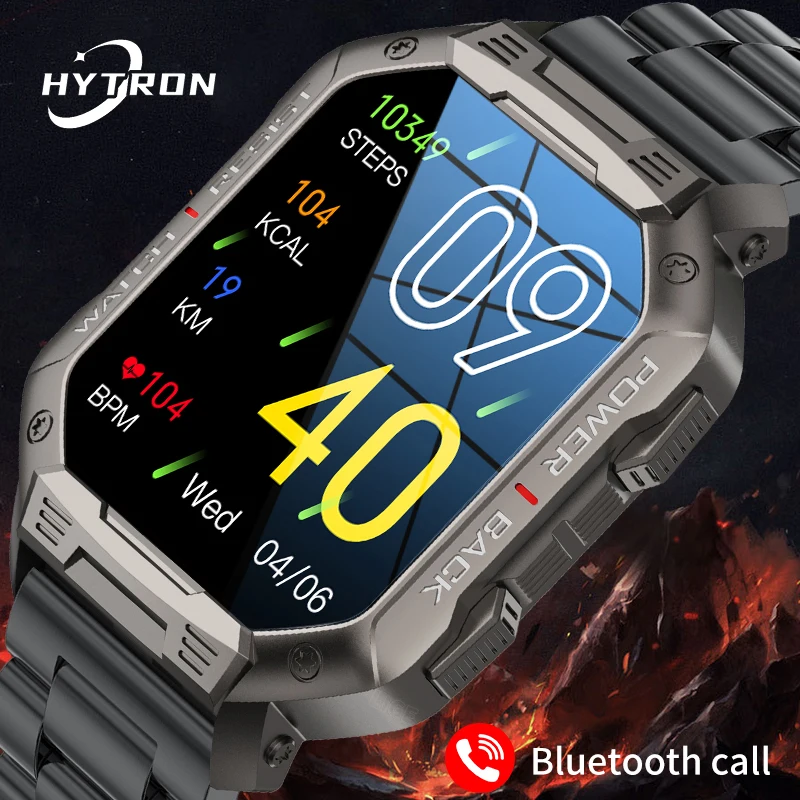 

HYTRON Smart Watch Men Bluetooth Call Outdoor Sports Blood Oxygen Blood Pressure Health Monitoring Waterproof Smart Watch New