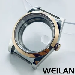 Rose Gold and Silvery Waterproof Watch Case with Sapphire Crystal - 36mm ETA2824 PT5000 (Glass Back E1)