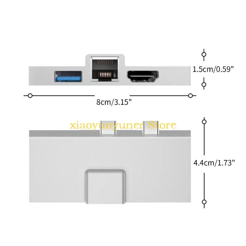 Surface 8 9 X용 P9JB 허브 도킹 스테이션 스플리터 Type-C RJ45 1000mbps PD 100W