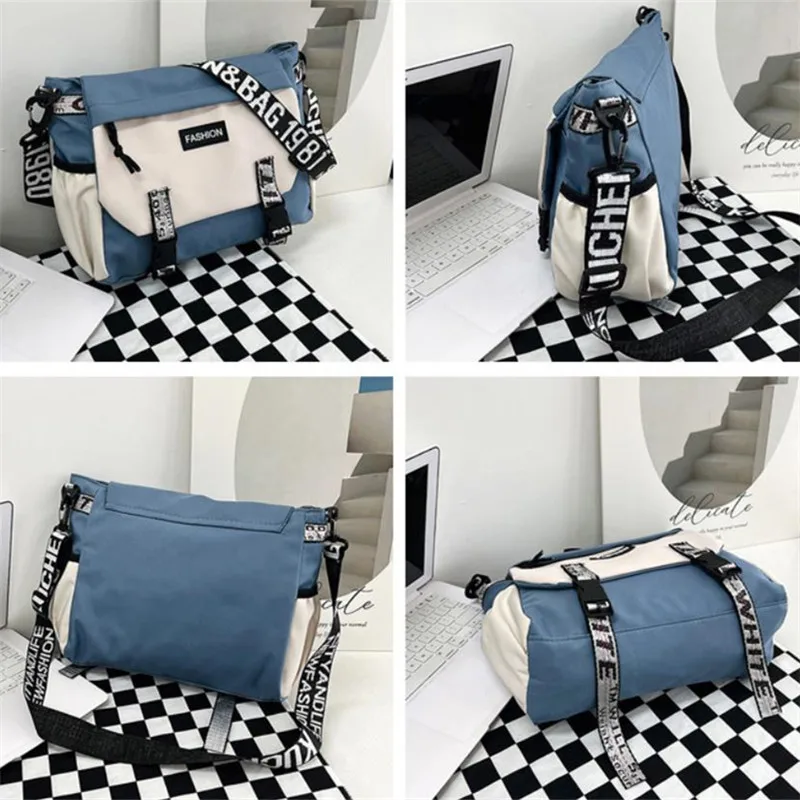 Casual Single Men's Shoulder Bag, Large Capacity Women Messenger Bag, Top Cover Type Crossbody School Bags for Student Daily Use