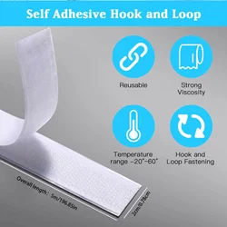 Versatile Self - Adhesive Fabric Tape with Durable Tear - Resistant Bond (White)