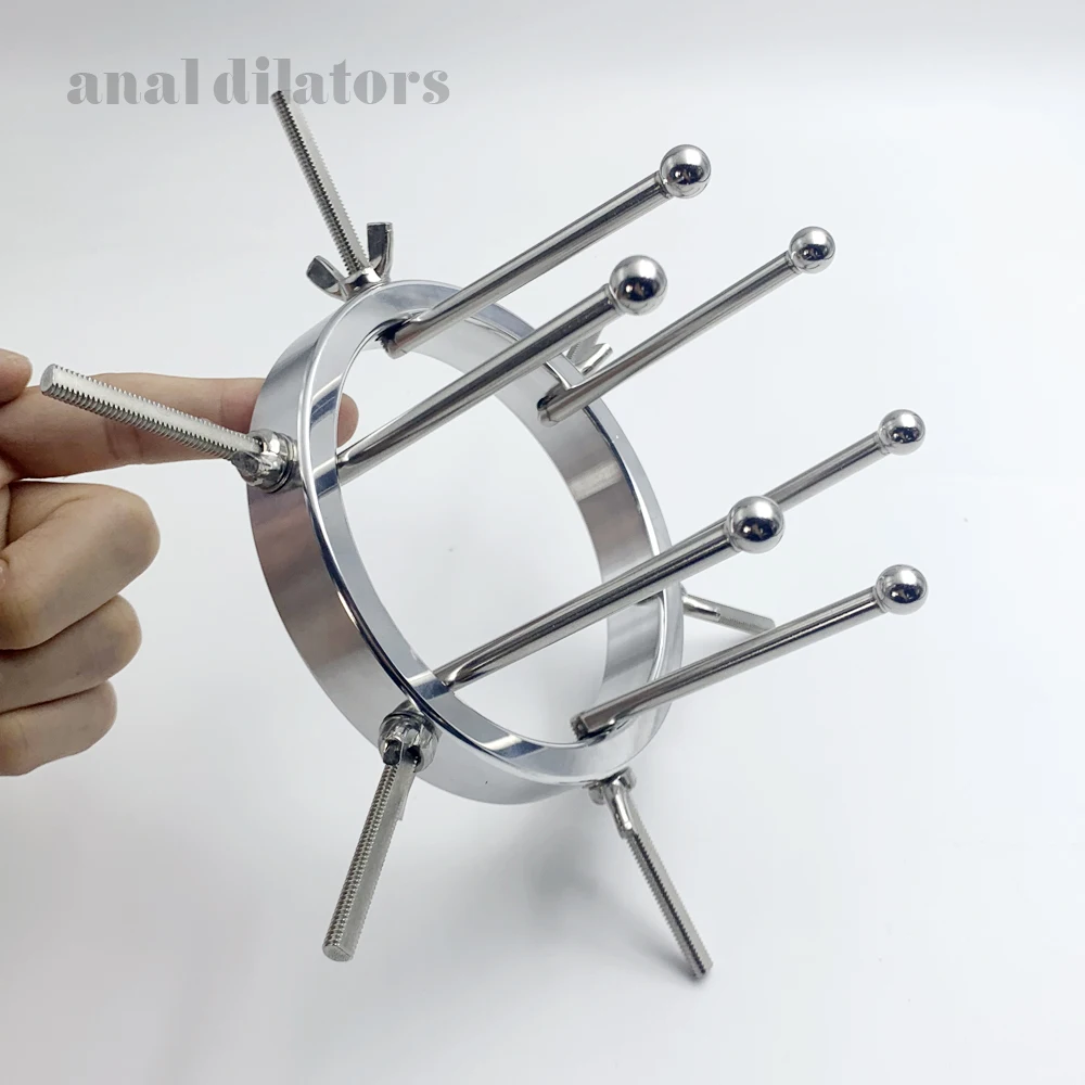 Stainless Steel Adjustable Anal Plug Dilator Anal Dilator Metal Vaginal Dilator Anal Training Vaginal Speculum Fisting Dildos Adult Sex Toys