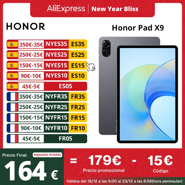 Global Version HONOR Pad X9 11.5 Inches 2K 120Hz Display 128GB Large  Storage Octa-core Snapdragon 685 Ultra-thin Tablet - AliExpress