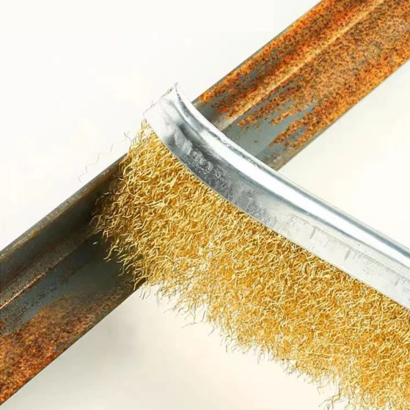 Description Picture 6 of itemCopper Wire Brush with Handle High Density Dangling Metal Bristles Work Space Saving Scrubber Gadget Hand Tools for Cleanning