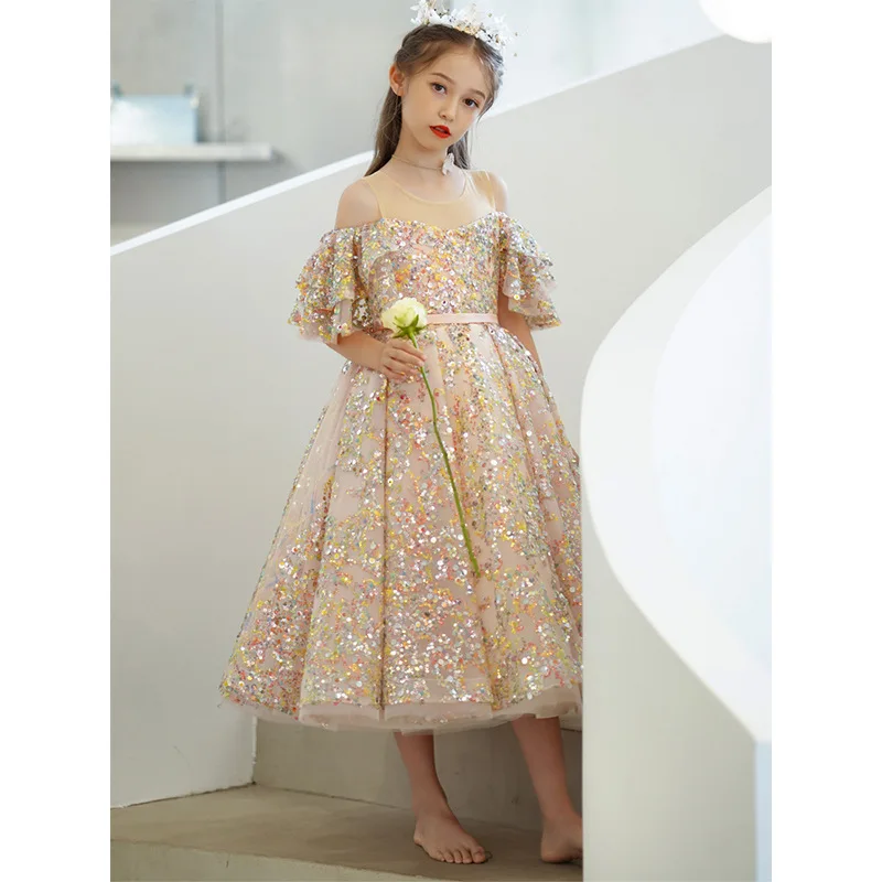 Buy Stylish Peach Net Frill Long Gown Design Dress For Girls Online In  India At Discounted Prices