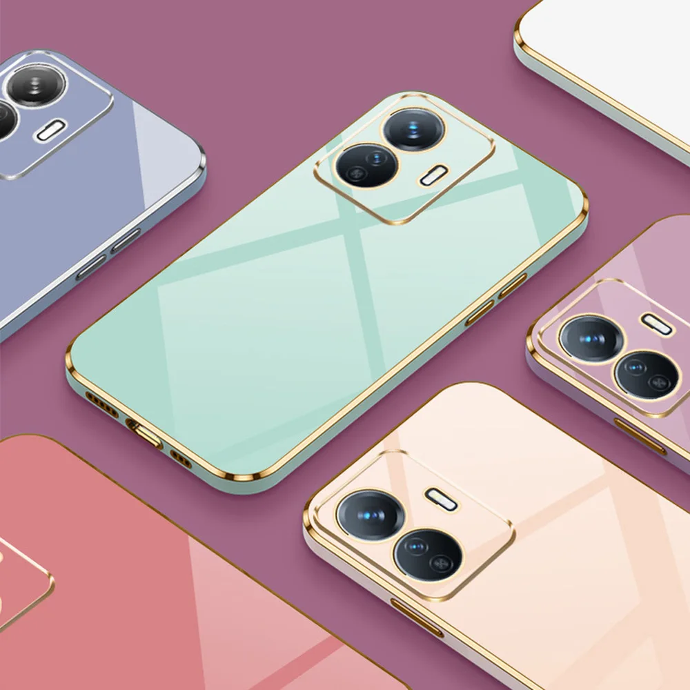 Elegant Shockproof Silicone Soft Cover with Electroplated Edges