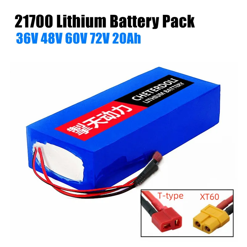 

21700 lithium battery pack 36V 48V 60V 72V 20Ah electric bicycle rechargeable battery for electric bicycle scooter+charger