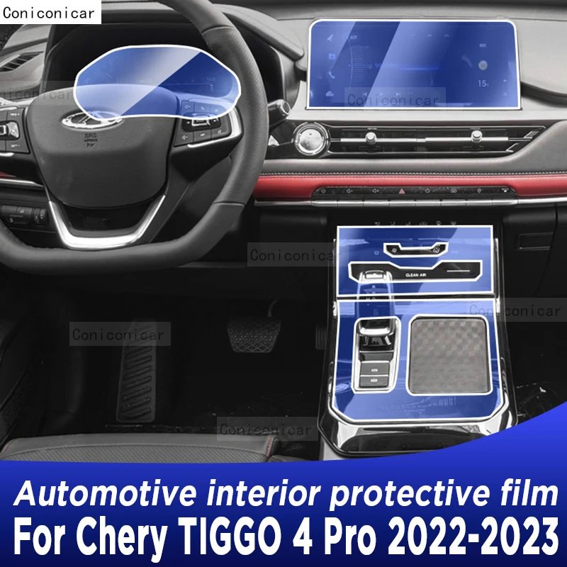 

For Chery TIGGO 4 Pro 2022-2023 Automotive Gearbox Air Panel GPS Navigation Screen Interior TPU Protective Film Anti-Scratch