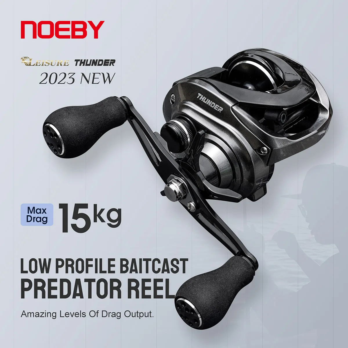 

Noeby Baitcasting Reel 15KG Max Drag Magnetic Braking System 6.4:1 Gear Ratio 8+1 Ball Bearing Low Profile Predator Fishing Coil