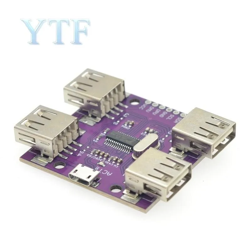 CJMCU-204 ���� USB 2.0 ��� DC ��Ʈ�ѷ�, 4 ��Ʈ USB ���, 5V 500mA