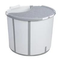 31 Cylinder Foldable Bathtub for Adult Large Collapsible Tub Freestanding Surround Collapsible Tub Effortless Folding Bathtub 2