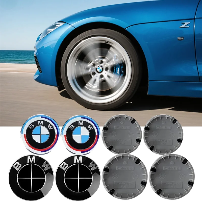 4Pcs 56MM 68MM Floating Wheel Center Cap For BMW M E39 E46 E60