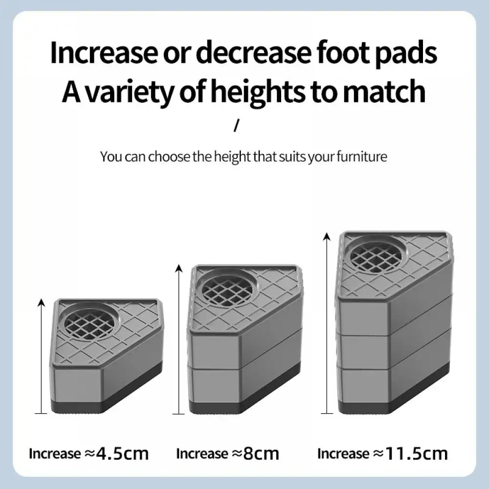 4Pcs Strengthen Washing Machine Anti Vibration Pads Rubber Feet Legs Mat Silent Washer Dryer Furniture Support Dampers Stand