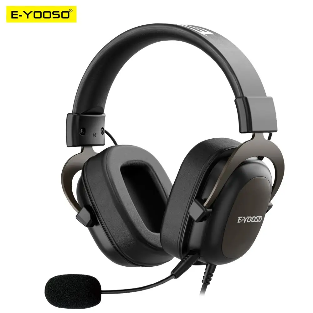 E-YOOSO H2828D Gaming Headphone 3.5mm Surround Sound Computer PC Laptop Headset Earphones Microphone For PS4 Switch Xbox-one wired headphones,gaming headphones,wired headset