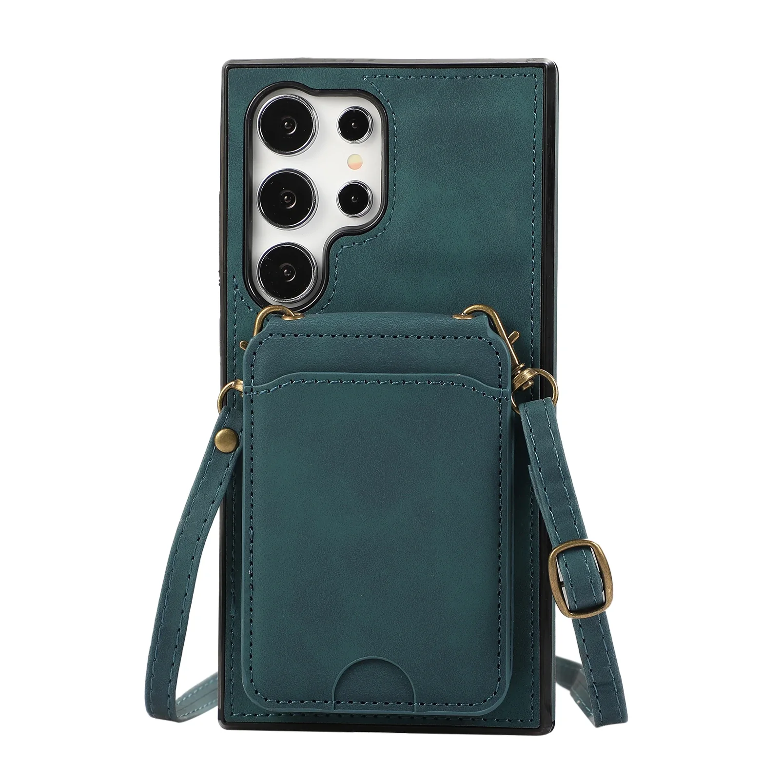 Leather Card Slot Wallet Holder Crossbody Phone Case