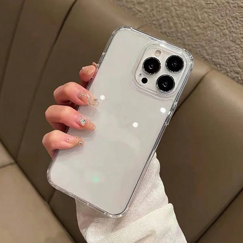 2PCS High Quality Acrylic Transparent Smooth Glossy Phone Case thumbnail 6
