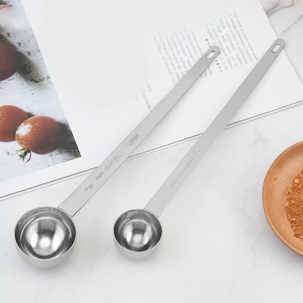 

1Pcs Long Handle Stainless Steel Coffee Scoop, Tablespoon Measuring Spoon Long Handle Coffee Spoon For Kitchen Cafe Making