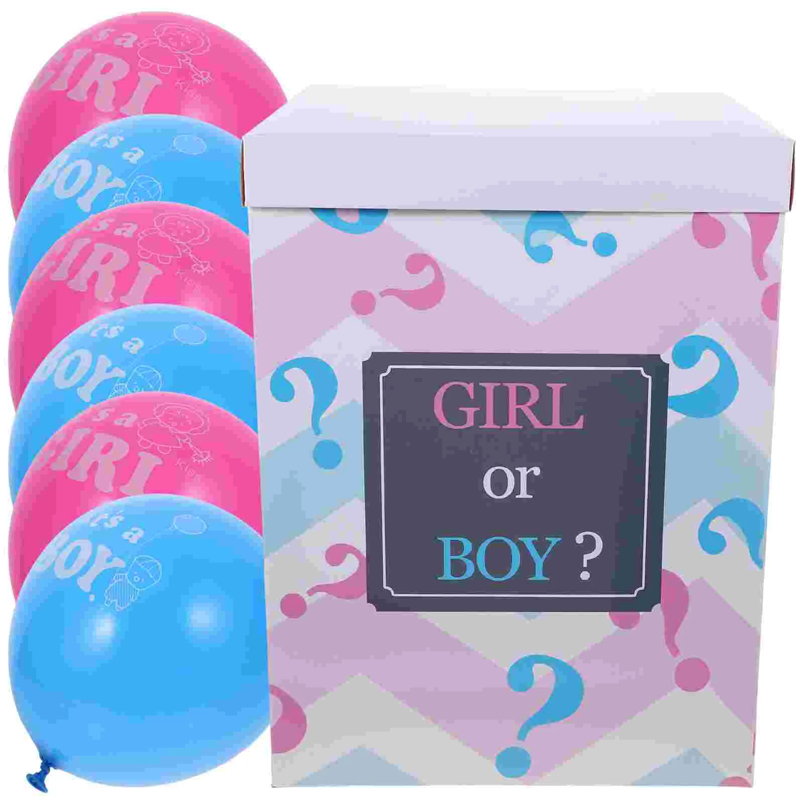 

Box Ballon Boxes Baby Gender Reveal Decorations Girl Balloons for Stuffing Paper Shower