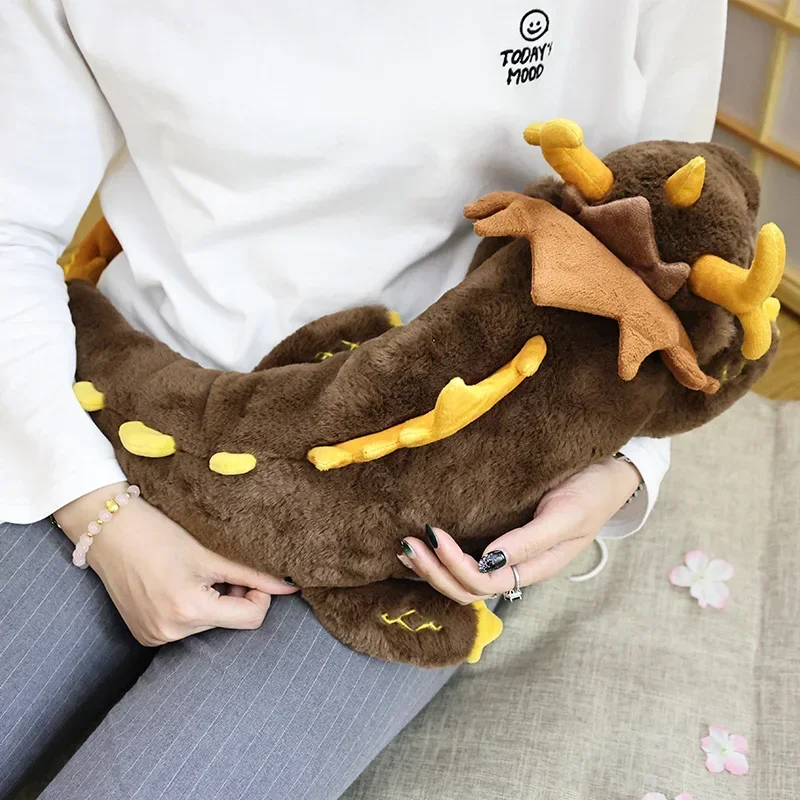 Genshin Dragon Plush Body Pillow Cartoon Zhongli Dragon Stuffed Cushion Sofa Decorative Body Pillow Sleeping Back Anime Cushion