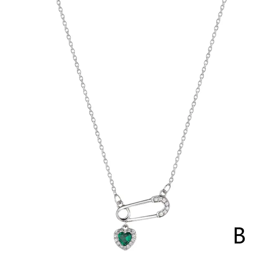 Safety Pin Clip Love Pendant Necklace For Women Hollow Tassel Collarbone Chains Choker Women's Necklace Fashion Jewelry D8R4 13 Sd8a2594f4a2a4fe591728fcf93b60230B