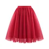 Spring Summer Mini Tulle Skirt Women New High Waist Short Pleated Skirt Solid Color Female Black Green Mesh Casual Skirt Lady 6