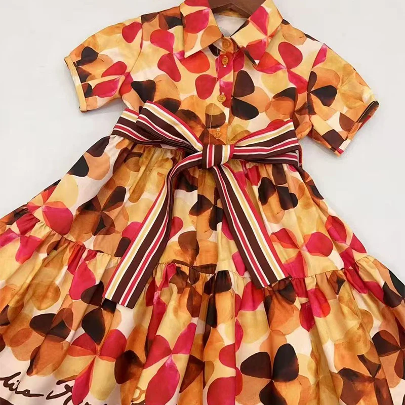 فستان CH غير رسمي متعدد الألوان من القطن للأطفال،...