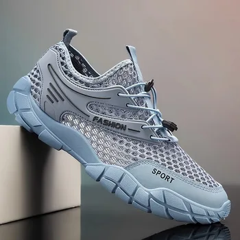 Oulylan Men's Non-Slip Hiking Boots Breathable Casual Walking Running Sport Shoes Mesh Sneakers Lightweight Outdoor Jogging 6