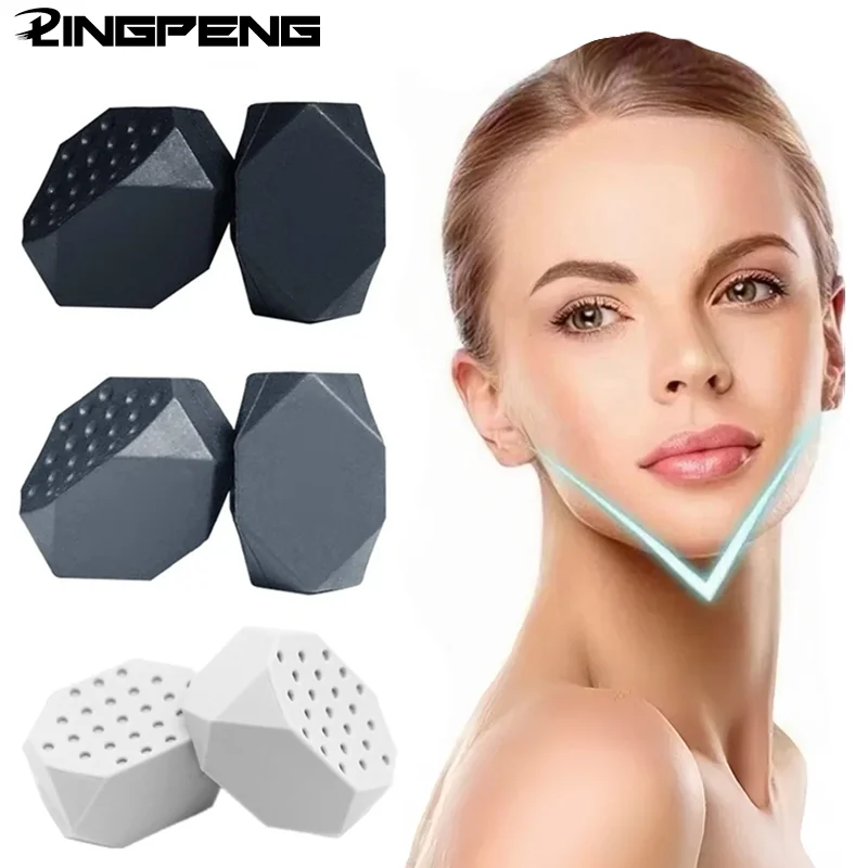 Jaw Exerciser Redefine Jawline Trainer Double Chin Jawliner Facial Chew Bite Muscle Anti-stress Face Fitness Ball 2pcs jaw exerciser chin line exerciser
