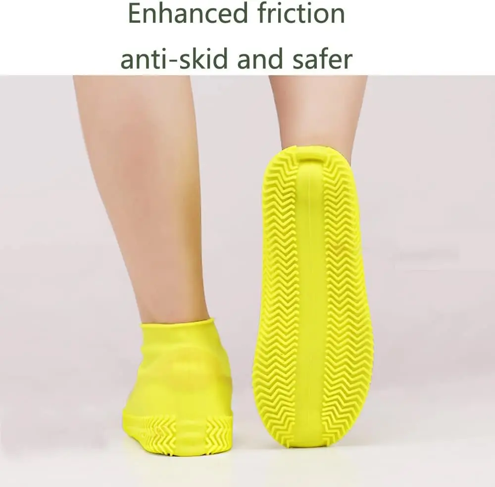 Shoe Cover Silicone Waterproof Wear-resistant High Elastic Rain Boots for Outdoor Rainy Day Reusable Unisex Shoe Covers