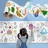 Children's Drawing Roll DIY Coloring Paper Roll Color Filling Paper Graffiti Scroll Paper-cut for Kids Painting Educational Toys 2