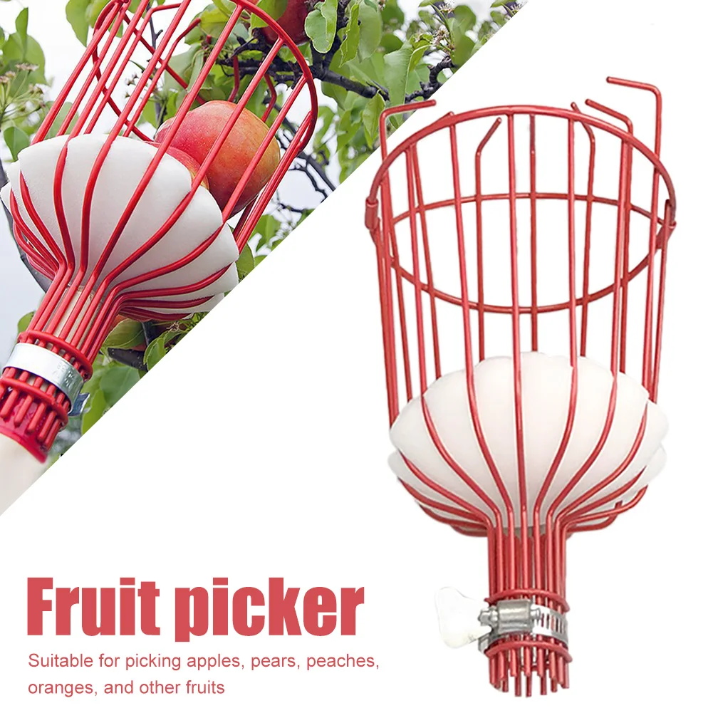 

New Garden Tools Fruit Picker Deep Basket With Handy Head Fruit Picker Apple Peach Farm Garden Picking Device Garden Supplies