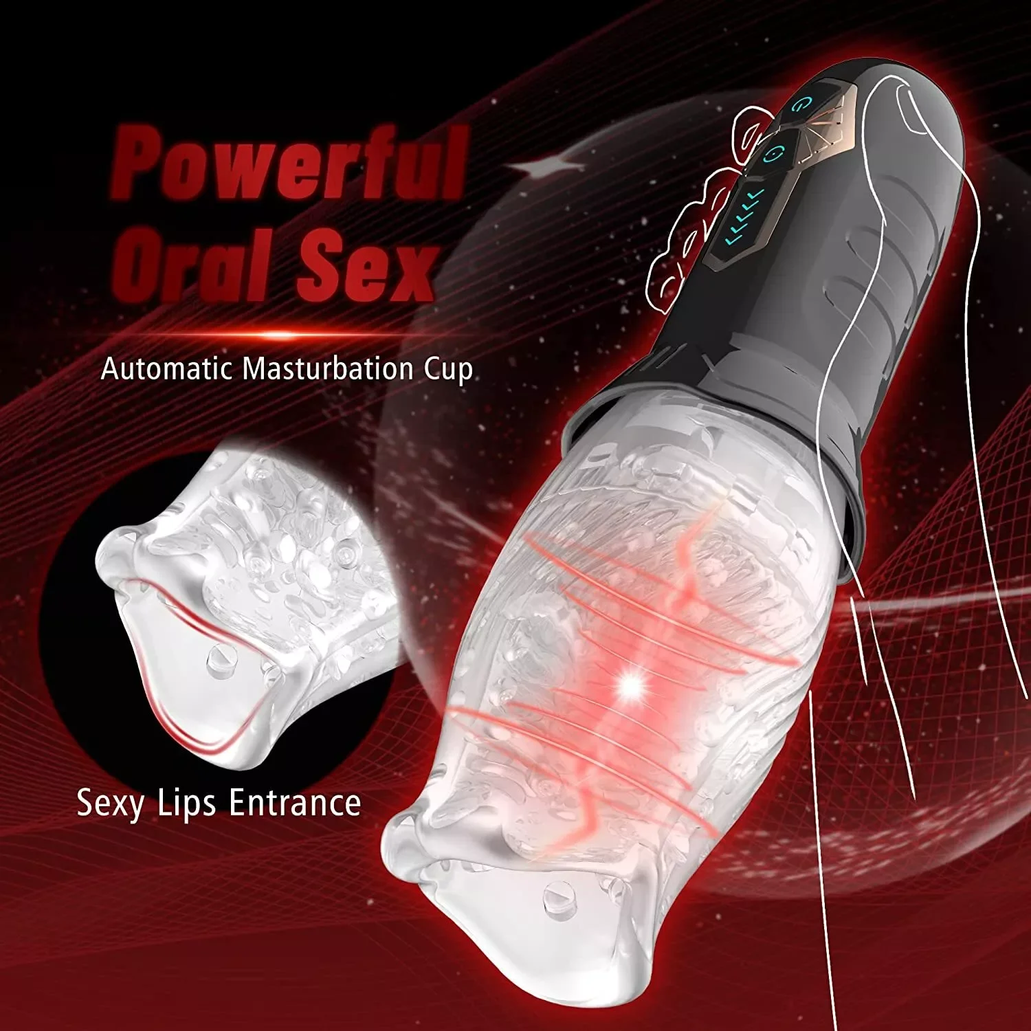 Automatic Rotating Vibrating Male Masturbator Vibration Penis Pump Trainer Masturbation Cup Adult Sex Toys for Men Adults Toys - Image 2