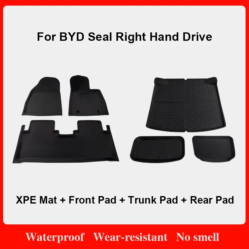 For-BYD Seal ECO Fit Car Interior Accessories XPE Rubber Floor Mat Front Rear Boot Mat Sports Right Hand Drive