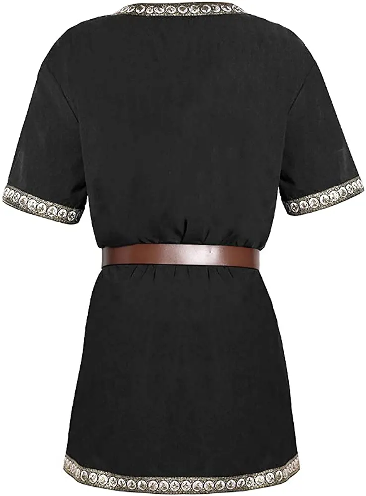 Cubic element Mens Halloween Medieval Costume Renaissance Tunic Viking Knight Pirate Vintage Warrior LARP Shirts halloween costume shirts