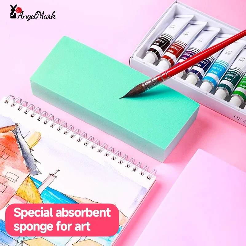 Art Paint Water Absorbing Sponge for Watercolor/Gouache/Acrylic/Oil Painting Cleaning Tool Art Supplies 1pc AngelMark 293