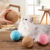 Interactive Sisal Cat Scratching Ball Toy For Kitten Teeth Cleaning Anti Bite 10CM Super Big Cat Ball Sounding Toy Pet Supplies 5