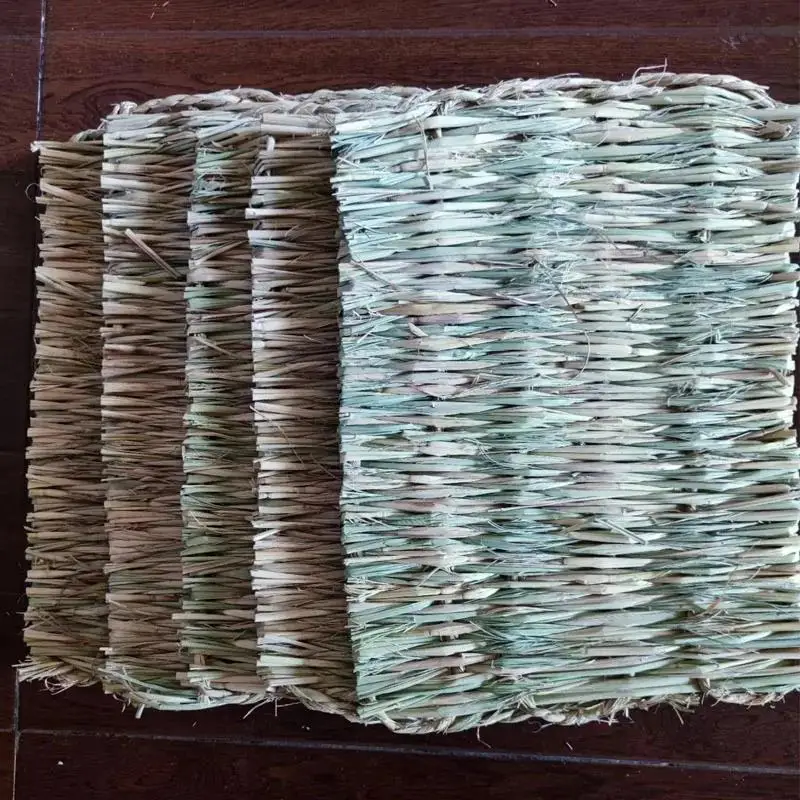 Popular Rabbit Grass Chew Mat Cage Lapin Pour Maison Bird Nests Bunny House Pad for Rabbits Accessories