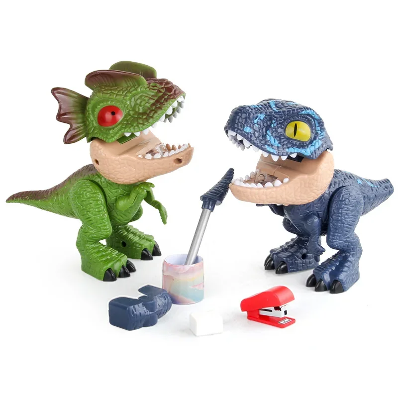Dinosaur Stationery Five-in-One Set Model Toy for Kids Boys and Girls Creative Early Education Animals Toys Jurassic World Toys 5