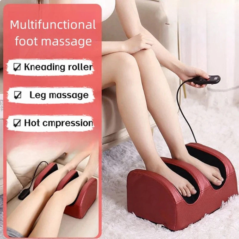 Hot Compression Foot Massager Electric Heating Therapy Shiatsu Kneading Roller Foot Leg Muscle Relax Promote Blood Circulation