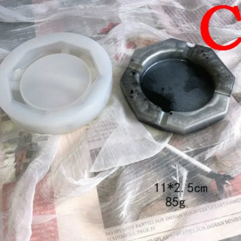 Silicone Mold Ashtray Resin Mold Heart Square For DIY Resin UV Crystal Epoxy Crafts Crystal Ashtray Home Decoration silicone mold