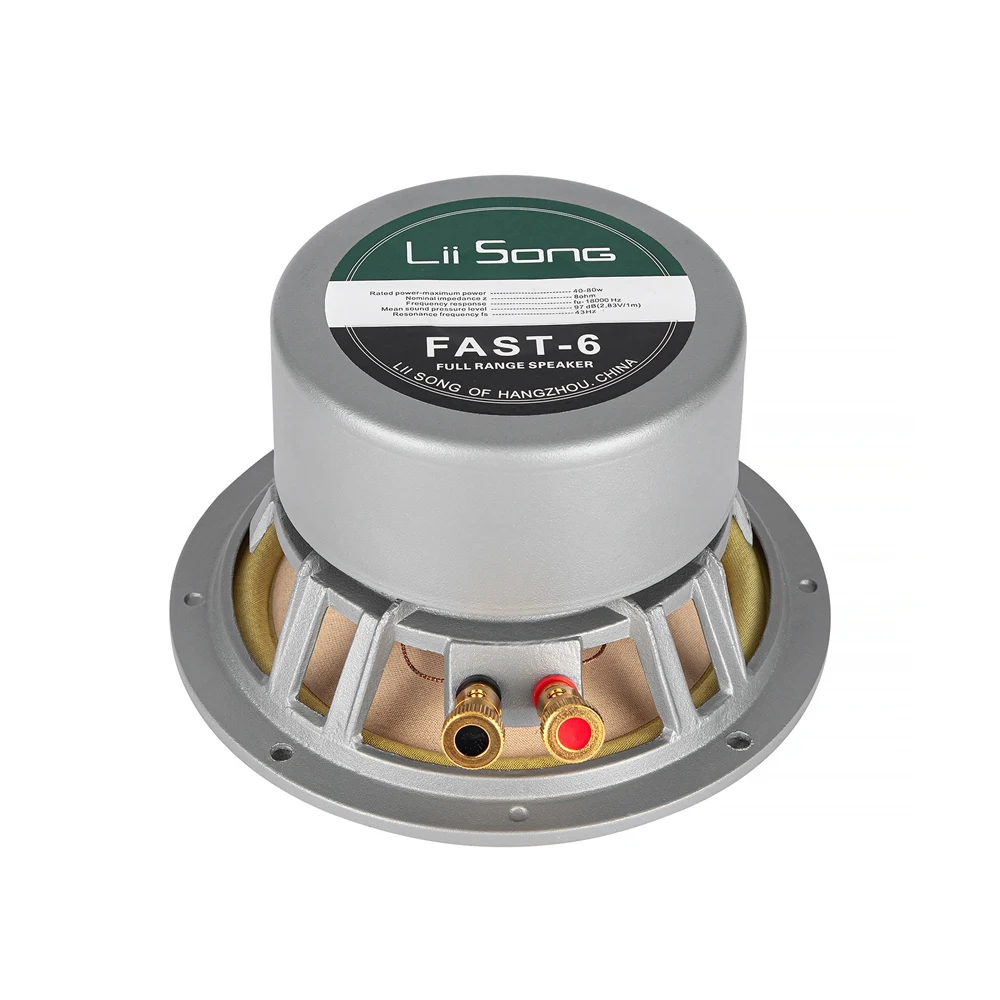 Fast6 6.5 인치 풀 레인지 스피커, 이상적인 데스크탑 및 북쉘프 유닛 40-80W 8 Ohm 1 쌍
