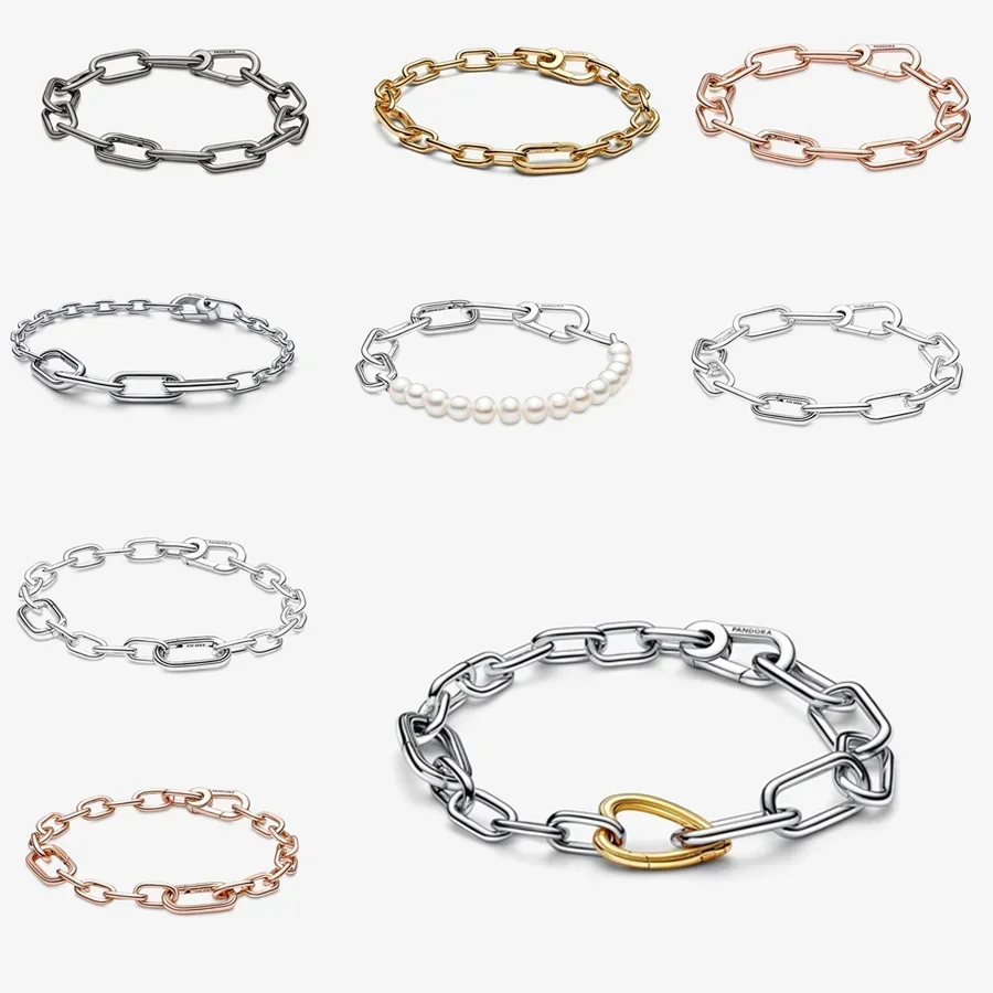 

Panlala Bestselling Jewelry For Women 925 Sterling Silver Beaded Abalorios Pulseras DIY Charm Fit Women Silver Bead Bracelet