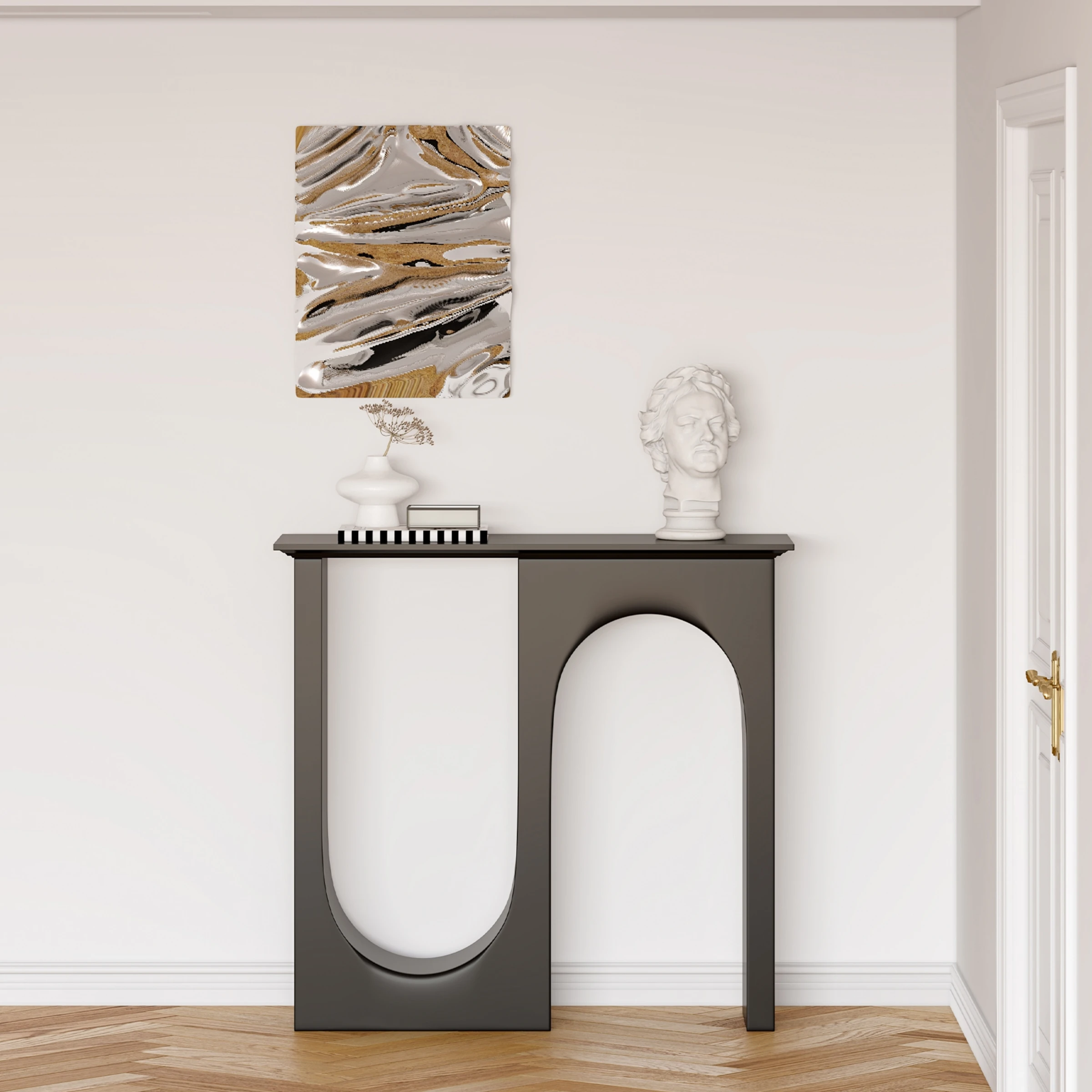 

double-arc porch table minimalist modern decoration porch table villa living room corridor porch