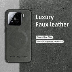 Retro Leather Texture Magnetic Soft Frame Back Cover for Xiaomi 12T (Gray)