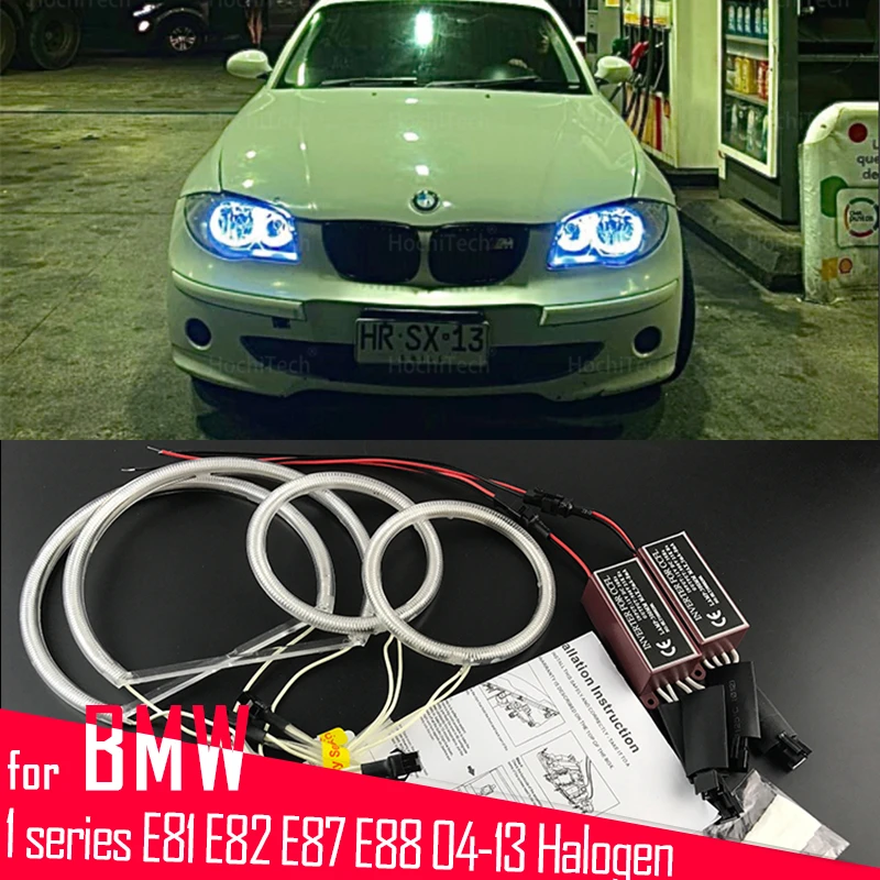 

For BMW 1 Series E81 E82 E87 E88 116i 118i 120i 125i 128i 130i 135i 04-13 Ultra Bright CCFL Angel Eyes Halo Rings Light