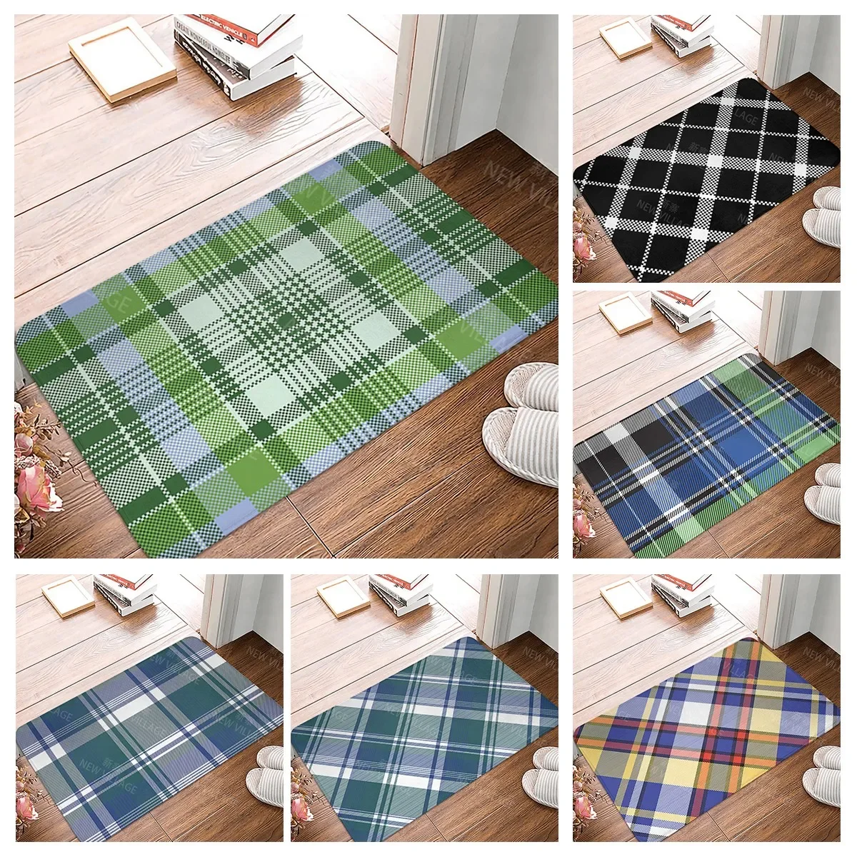 

Non slip shower mat bathroom carpet shower mat home decoration minimalist line floor mat kitchen bedroom living room door mat