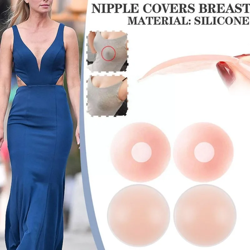 

Reusable Invisible Self Adhesive Silicone Breast Chest Nipple Cover Bra Pasties Pad Petal Mat Stickers Accessories For Woman