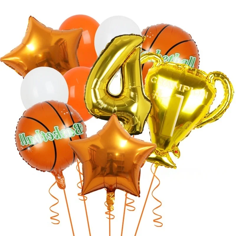 10-Piece Basketball Balloon Party Decorations Set