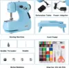 HTVRONT Mini Electric Sewing Machine for Beginners with 42 Pcs Set Portable Household Light Foot Pedal Straight Line Hand Table 2