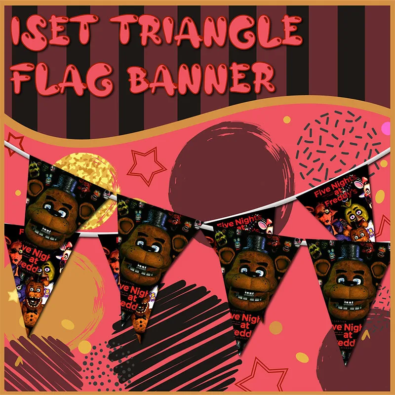 FNAF Themed Birthday Party Banner Decorations for Baby Shower and Party Accessories Gift